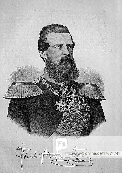 Frederick III 18 October 1831  15 June 1888  was German Emperor and King of Prussia for ninety-nine days in 1888  the year of the three emperors  digitally restored reproduction from a 19th century original  exact date unknown