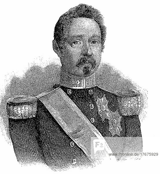 Ramón María Narváez y Campos  1. Herzog von Valencia  5. August 1800  23. April 1868  war ein spanischer General und Staatsmann  der mehrmals spanischer Premierminister war  Historisch  digital restaurierte Reproduktion einer Vorlage aus dem 19. Jahrhundert  Genaues Datum unbekannt