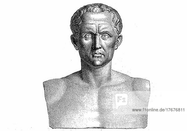 Quintus Hortensius war ein römischer Politiker aus der plebejischen Familie der Hortensier  der zu Beginn des 3. Jahrhunderts v. Chr. lebte  Historisch  digital restaurierte Reproduktion einer Vorlage aus dem 19. Jahrhundert  genaues Datum nicht bekannt