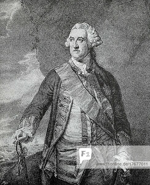1st Baron Hawke  21 February 1705  17 October 1781  was an English admiral  digitally restored reproduction from a 19th century original  exact date unknown