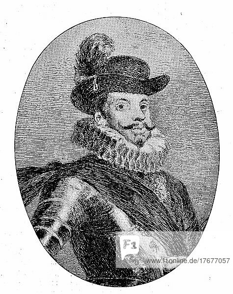 Philipp III. Felipe III. 14. April 1578  31. März 1621  war ein Monarch aus der spanischen Linie des Hauses Habsburg  König von Spanien  Historisch  digital restaurierte Reproduktion einer Vorlage aus dem 19. Jahrhundert  genaues Datum nicht bekannt