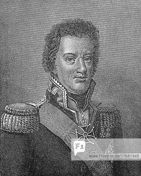 Jan Henryk Dabrowski  Johann Heinrich Dombrowski  29 August 1755  6 June 1818  a Polish general. He is revered as a Polish national hero  digitally restored reproduction of a 19th century original  original date unknown