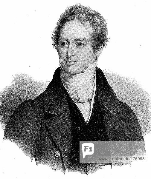 Sir Robert Peel  2nd Baronet  FRS  5 February 1788  2 July 1850  britischer Staatsmann und Politiker. Er gilt als Begründer der Konservativen Partei  Historisch  digital restaurierte Reproduktion einer Vorlage aus dem 19. Jahrhundert