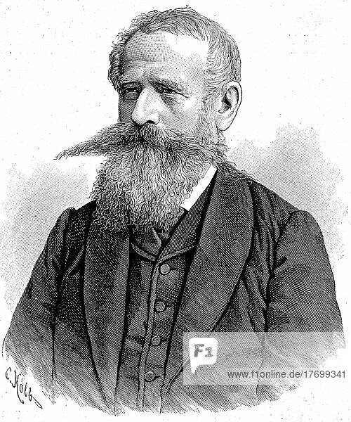 Franciszek Jan Smolka  Deutsch Franz Schmolke (1810)  1899 war ein polnisch-österreichischen Politiker  Historisch  digital restaurierte Reproduktion einer Vorlage aus dem 19. Jahrhundert