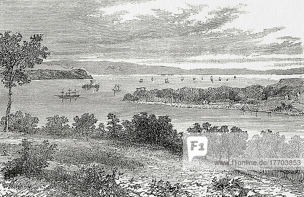 Sydney  Australien  hier im 19. Jahrhundert. Aus A Voyage Round the World in 500 Days  veröffentlicht 1879