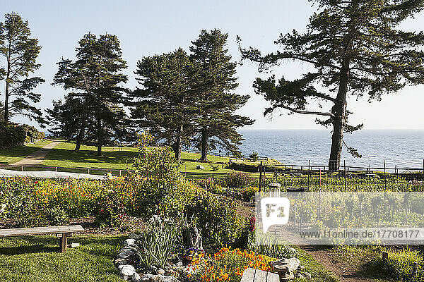 Ein Park mit Wegen und Gärten entlang der Küste; Kalifornien  Vereinigte Staaten von Amerika