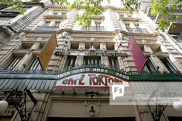 Cafe Tortoni's Facade  The Oldest Cafe In Argentina  San Nicolas  Buenos Aires  Argentina