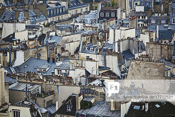 Stadtbild von Wohngebäuden; Paris  Frankreich