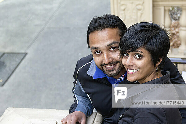 A Happy Young Indian Ethnicity Couple; Victoria  Vancouver Island  British Columbia