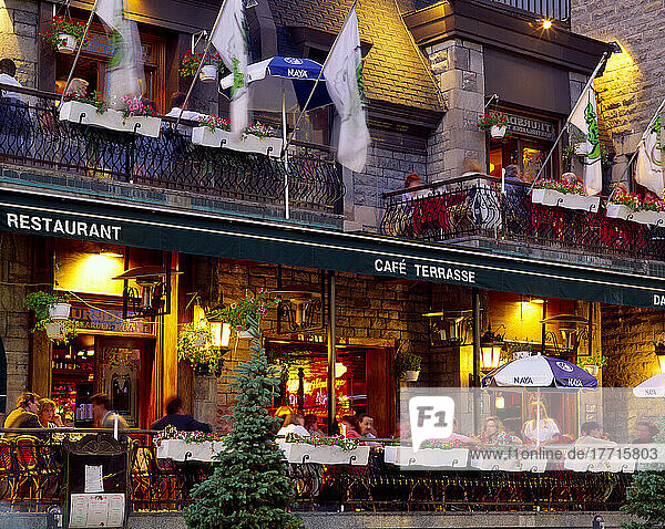 Restaurants und Terrassen in der Crescent Street  Montreal  Quebec