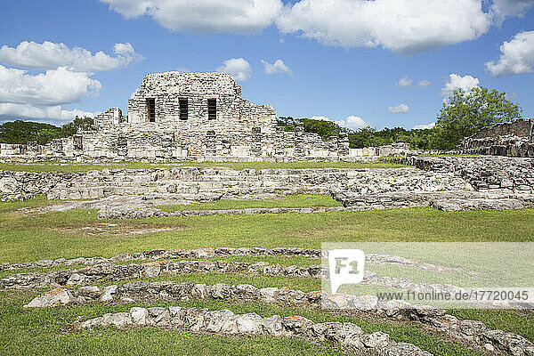 Temple of the Painted Niches  Mayan Ruins  Mayapan Archaeological Zone; Mayapan  Yucatan State  Mexico