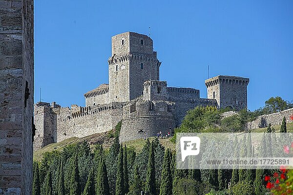 Rocca Maggiore  Assisi  UNESCO World Heritage Site  Perugia  Umbria  Italy  Europe