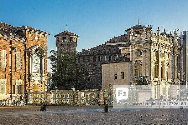 Piazza Castello  Turin  Piedmont  Italy  Europe