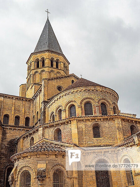 The Romanesque Basilica of the Sacred Heart of Paray-le-Monial dating from the 12th to 14th centuries  Paray le Monial  Saone-et-Loire  Burgundy  France  Europe