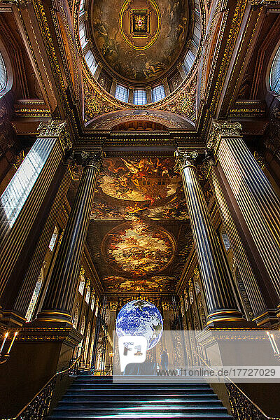 Painted Hall interior  Old Royal Naval College  UNESCO World Heritage Site  Greenwich  London  England  United Kingdom  Europe