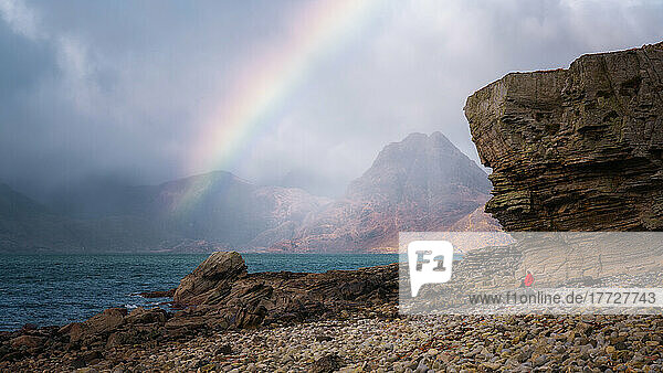 Elgol Rainbow  Isle of Skye  Inner Hebrides  Scotland  United Kingdom  Europe