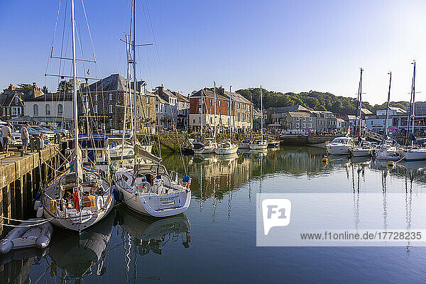 Boats and Harbour  Padstow  Cornwall  England  United Kingdom  Europe
