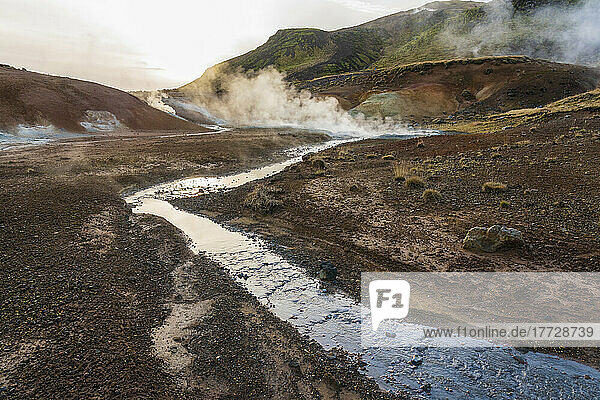 Seltun geothermal area  Krysuvik  Reykjanes peninsula  Iceland  Polar Regions