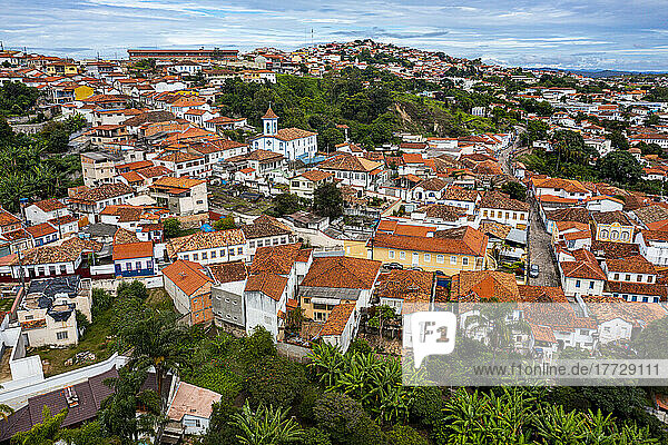 Aerial of Diamantina  UNESCO World Heritage Site  Minas Gerais  Brazil  South America