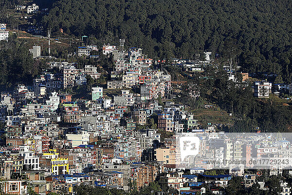 View of the Nepalese city of Charikot  Dolakha  Nepal  Asia
