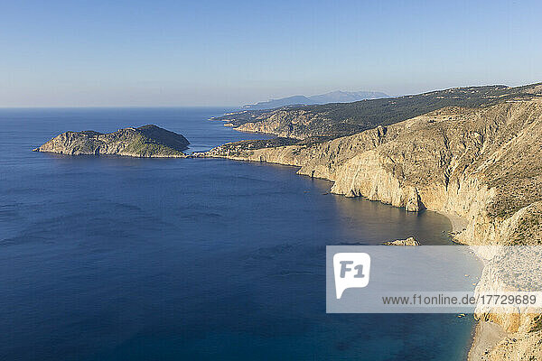 Assos Peninsula seen from a viewpoint  Kefalonia  Ionian Islands  Greek Islands  Greece  Europe
