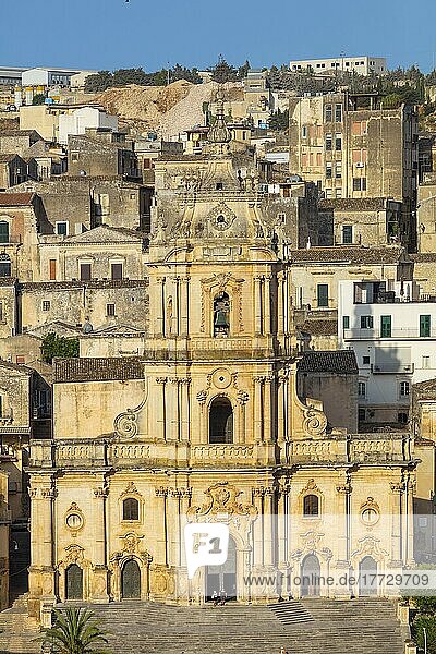 Cathedral of San Giorgio  Modica  Ragusa  Val di Noto  UNESCO World Heritage Site  Sicily  Italy  Europe
