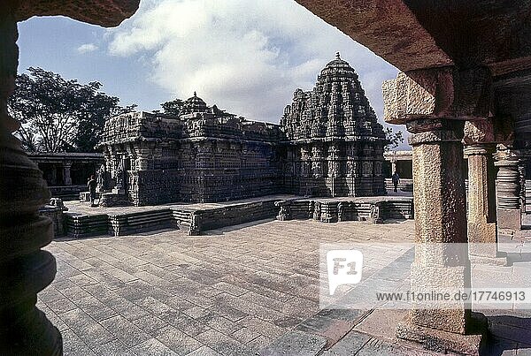 13th Century Chennakesava temple or Hoysala temple in Somnathpur  Karnataka  India  Asia