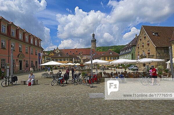 Weikersheim  Market Place  Market Square  Main-Tauber District  Romantic Road  Baden-Württemberg  Germany  Europe