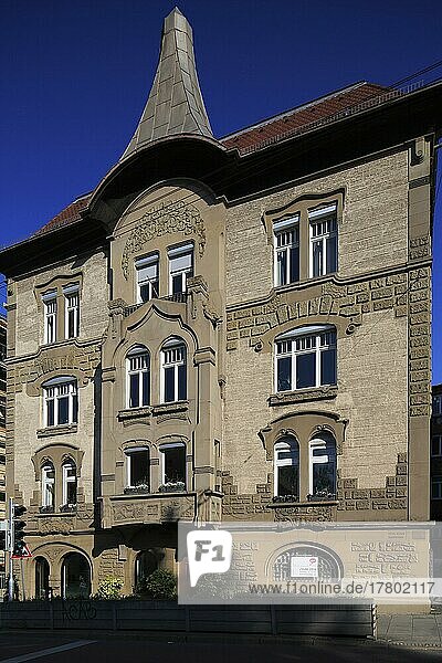 Wohnhaus im Jugendstil  Architekten Gebrüder Emil und Paul Kärn  Schickhardtstraße  Stuttgart  Baden-Württemberg