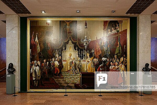 Burgpalast  Ungarische Nationalgalerie  Gemälde  Innenansicht  Budapest I. kerület  Budapest  Ungarn  Europa