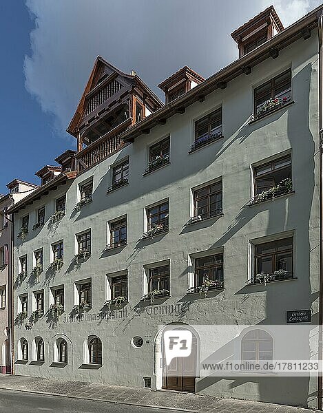 Historisches Wohn-und Geschäftshaus von1697  Totalsanierung durch die Nürnberger Altstadtfreunde  Hitere Ledergasse 43  m Nürnberg  Mittelfranken  Bayern  Deutschland  Europa