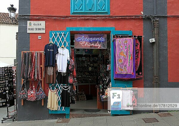 Geschäft in der Altstadt von Santa Cruz de la Palma  La Palma  Kanarische Insel  Spanien  Europa