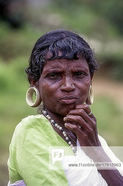 Paniya Stammesfrau in Wayanad  Kerala  Indien  Asien