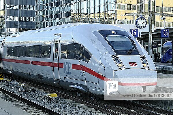 Railcar ICE 4 at the main station  Munich  Bavaria  Germany  Europe