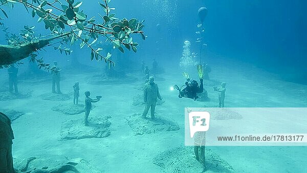 Museum für Unterwasserskulptur Ayia Napa (MUSAN) . Kunstwerk Bildhauer Jason deCaires Taylor. Mittelmeer  Ayia Napa  Zypern  Europa
