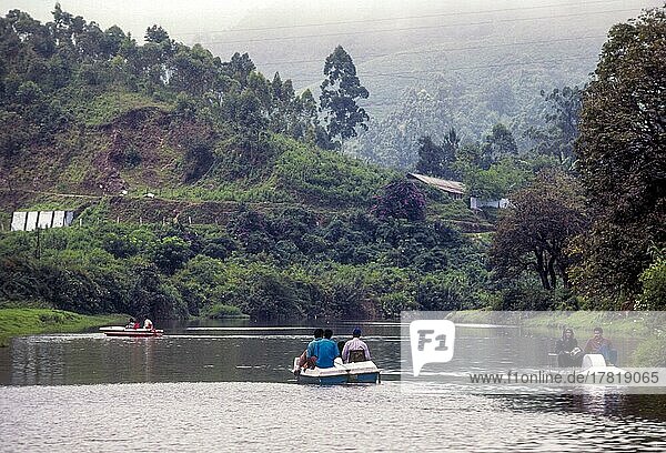 Boating in lake  Munnar  Kerala  South India  India  Asia
