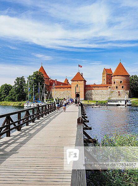 Burg der Insel Trakai  Galve-See  Trakai  Litauen  Europa