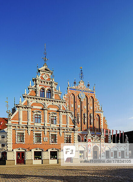 House of the Black Heads  Town Hall Square  UNESCO World Heritage Site  Riga  Latvia  Europe