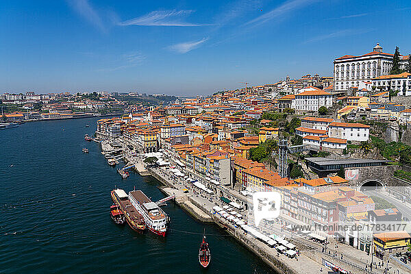 River Douro and city  Porto  Portugal  Europe