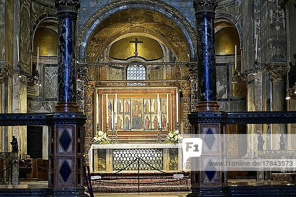 Basilika San Marco  Markuskirche  Innenaufnahme  Venedig  Italien  Europa