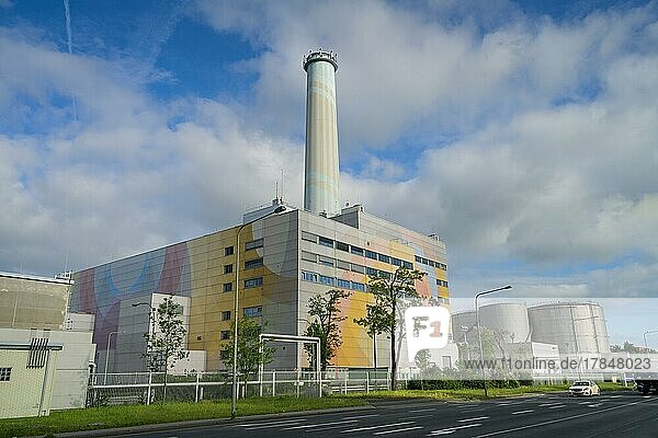 Mainova Niederrad combined heat and power plant  Frankfurt am Main  Hesse  Germany  Europe