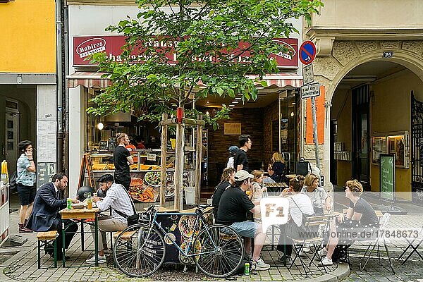 Straßencafe  Imbiß  Leipziger Straße  Bockenheim  Frankfurt am Main  Hessen  Deutschland  Europa