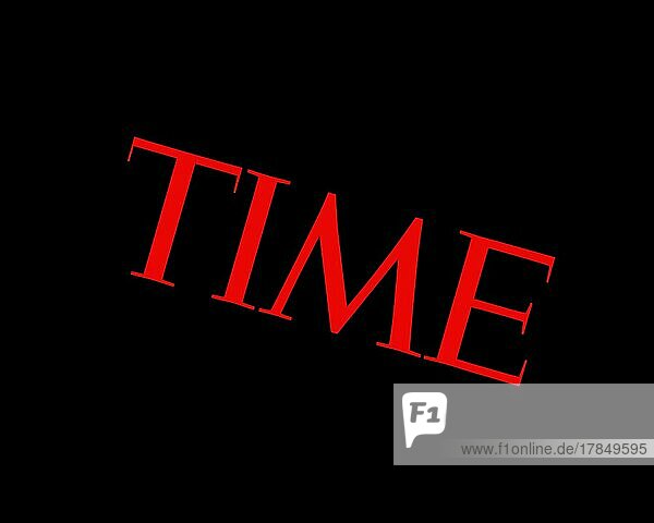 Time magazine  gedrehtes Logo  Schwarzer Hintergrund B