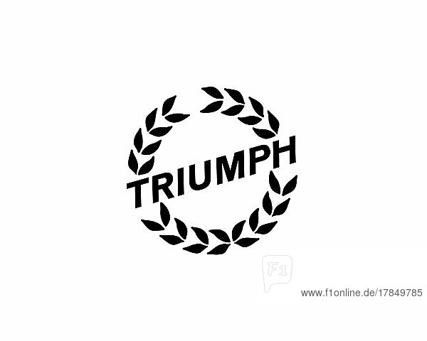 Triumph Motor Company  gedrehtes Logo  Weißer Hintergrund