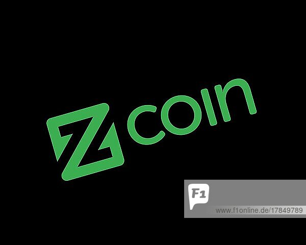 Zcoin  rotated logo  black background