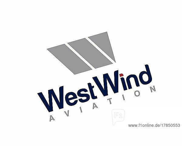 West Wind Aviation  gedrehtes Logo  Weißer Hintergrund