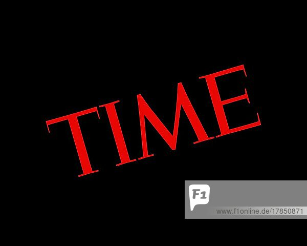 Time magazine  gedrehtes Logo  Schwarzer Hintergrund