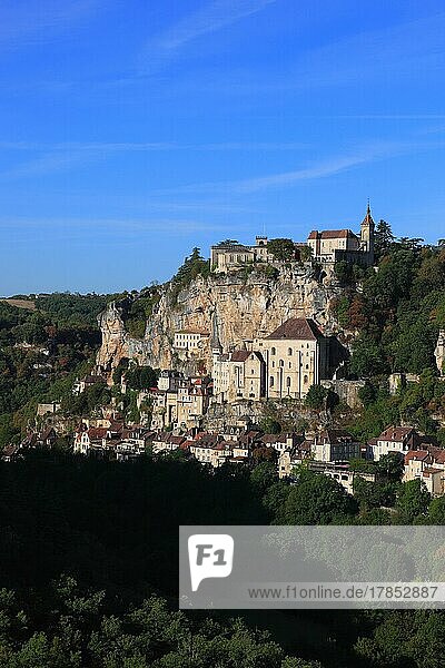 Rocamadour  Departement Lot  Region Midi-Pyrenees  Okzitanien  Wallfahrtsort der römisch-katholischen Kirche