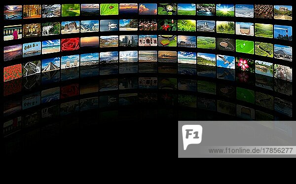 Multimedialer Hintergrund mit Copyspace