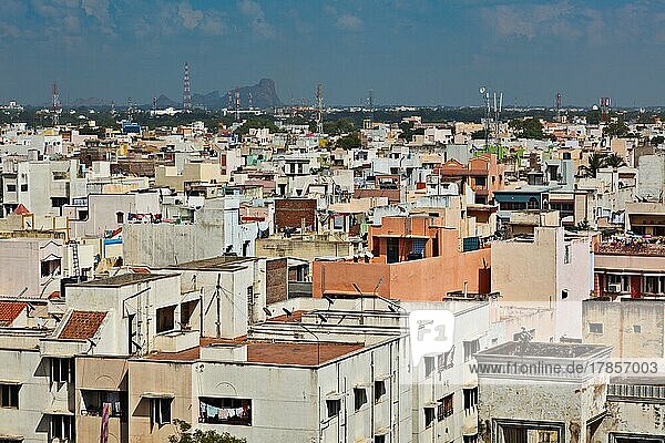 Typische südindische Stadt Madurai  Tamil Nadu  Indien  Asien